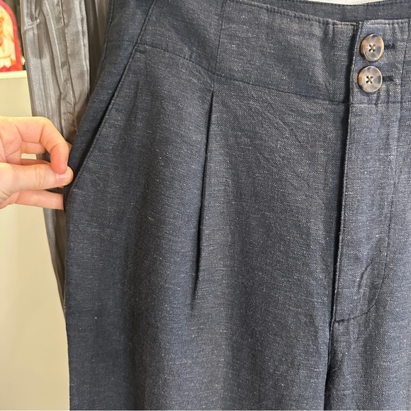 Marine Layer Charcoal Grey High Waisted Wide Leg Pants Sz. 4 neutral trouser - Picture 7 of 11